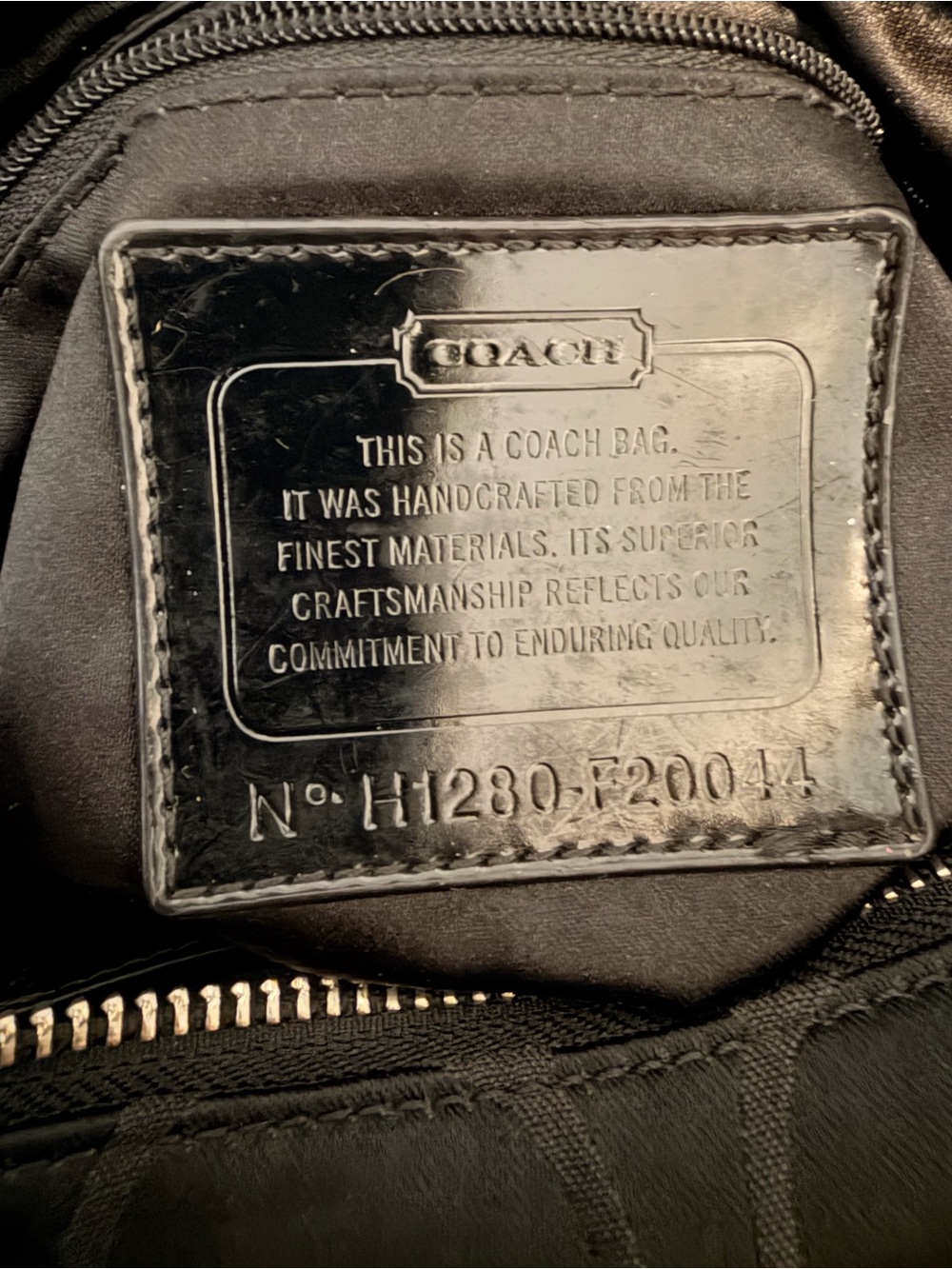 Coach Black Poppy Shoulder Bag with Heart Charm - Picture 10 of 12